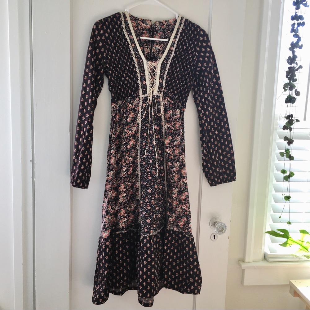 Vintage Calico Prairie Dress